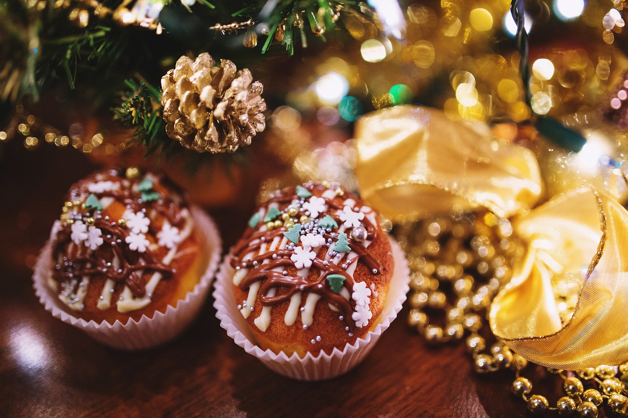 Díszes karácsonyi muffin